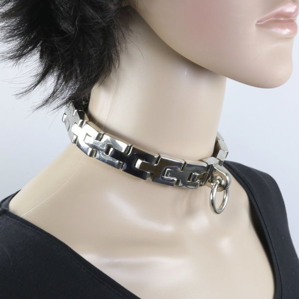 Glieder Halskette Halsfessel mit Schloß M
