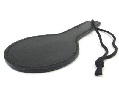 Schwarzes ovales Leder Paddle