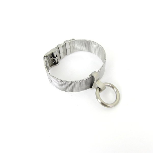 15mm Edelstahl Armband mit mattem O-Ring