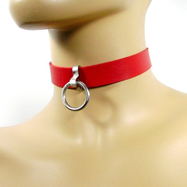 Rotes Wechsel Halsband für O-Ring Anhänger