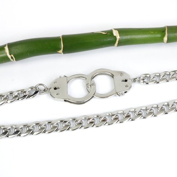 10mm Edelstahl Halskette mit Handschellen