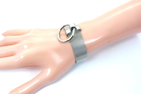 15mm Edelstahl Armband mit poliertem O-Ring