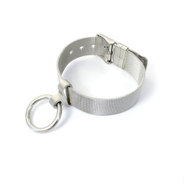 18mm Edelstahl Armband mit mattem O-Ring